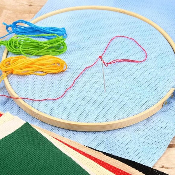 8 Pieces 14 Count Aida Cross Stitch Fabric, Cotton, 12x18-Inch, 8 Colors - Picture 6 of 7